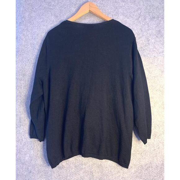 Talbots Women’s Black Silk Blend Cardigan, Size L, Classic Long Sleeves - Picture 8 of 11